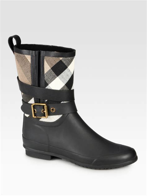 all black burberry rain boots|burberry rain boots on sale.